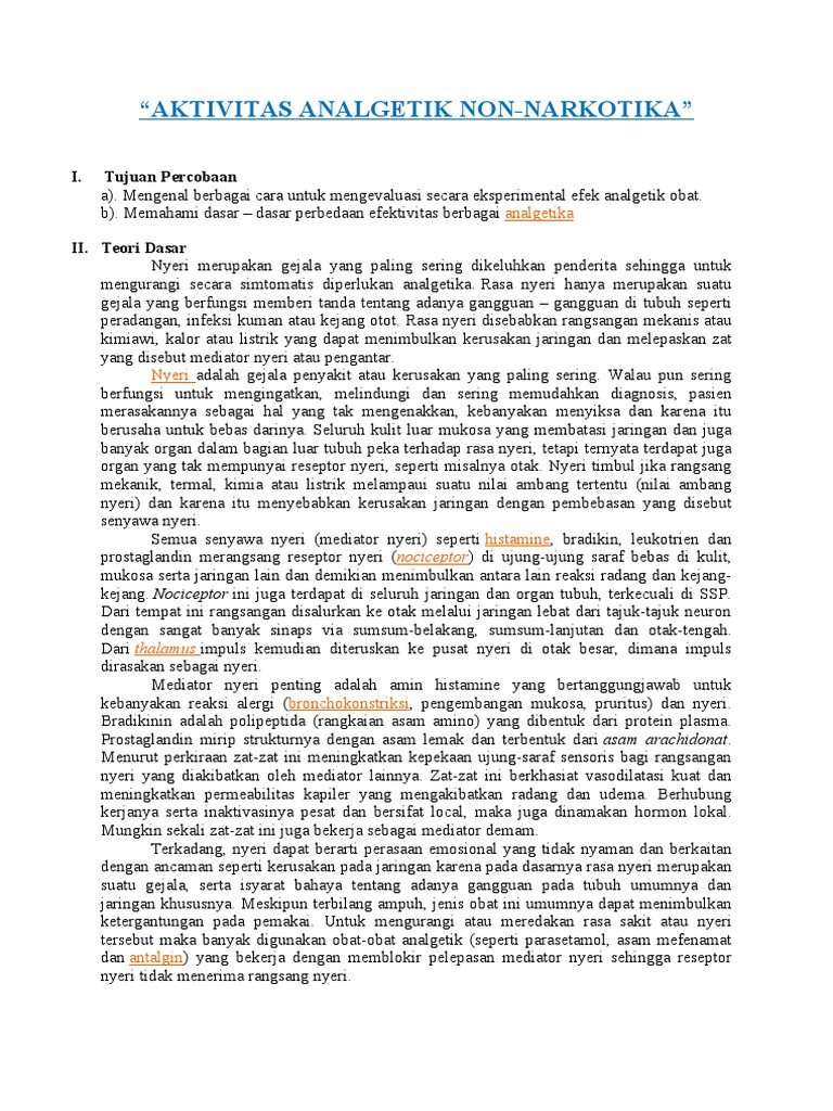 Praktikum Analgetik Pada Mencit | PDF