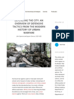 Defending The City An Overview of Defensive Tactics From The Modern