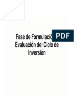 Fase de Formulación y Evaluación