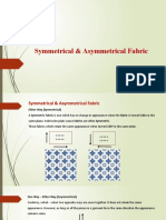 Symmetrical and asymmetrical fabric types and lay planning