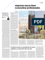 2022 05 30 - El Correo - Dificultad de Profesionales