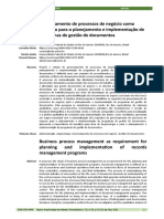 Gerenciamento de Processos de Negócio Como Requisito para o Planejamento e Implementação de Programas de Gestão de Documentos