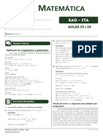 Matemática III: Cálculo do resto e o algarismo das unidades por congruência