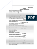 Bill of Quantities No. Descripitions 10 Earth Work and Foundation Plan