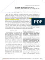 2020 - Anesthesia and Surgery Protocols For Intra-Abdominal Transmitter Placement in Four Species of Wild Armadillo