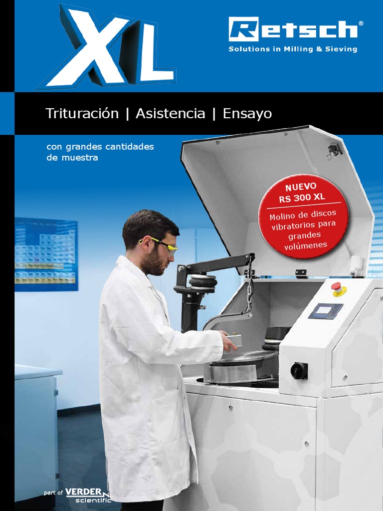Brochure Retsch XL Es | PDF | Acero | Abrasivo