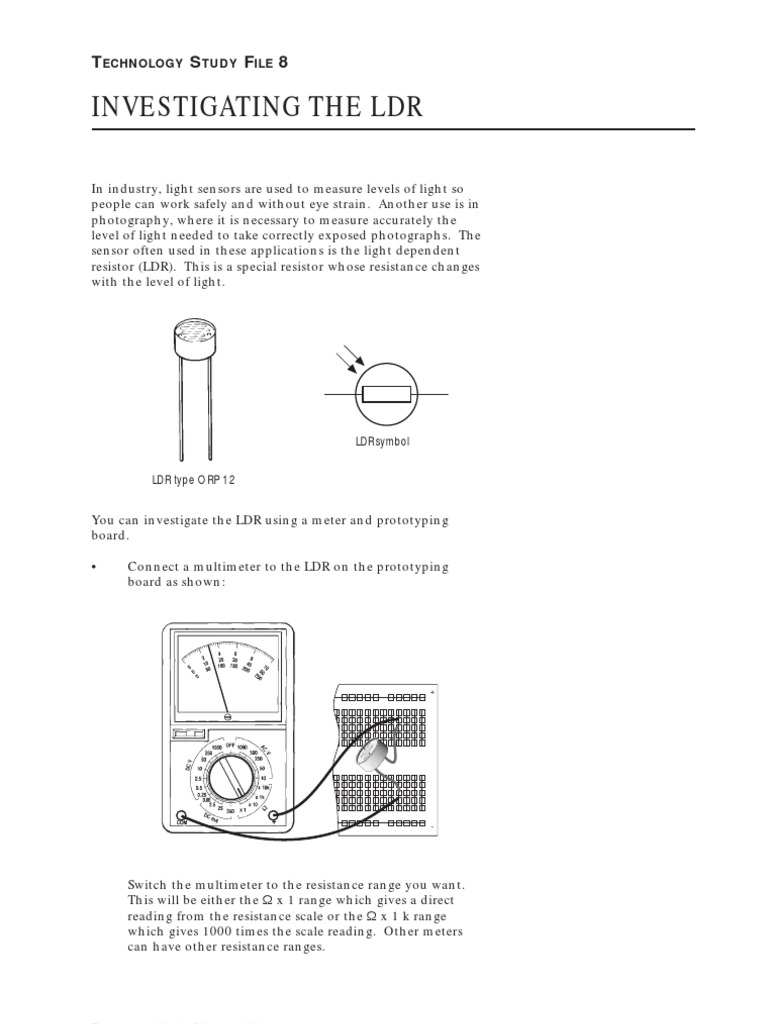 LDR | PDF | Lighting | Electrical Resistance And Conductance