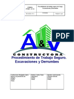 Procedimiento de Trabajo Seguro Excavacion y Derrumbres