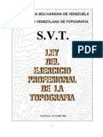 Ley de Ejercicio de La Topografia