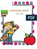 Planeación Anual para Preescolar 2021-2022