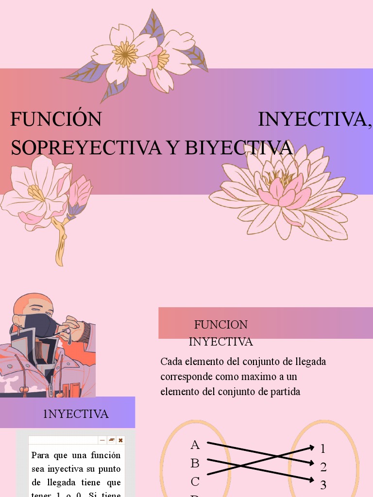 Presentacion Sobre Función Inyectiva, Supreyectiva y Biyectiva | PDF ...