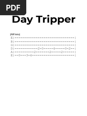 Day Tripper Guitar Tab and Riff | PDF