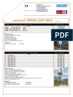 EXPORT PRICE LIST 2011 BIOGAS Al 01-06-2011