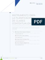Instrumento para La Planificación de Clases Contextualizadas