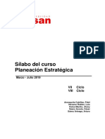 Planeacion Estrategica (Silabo 2019-1)