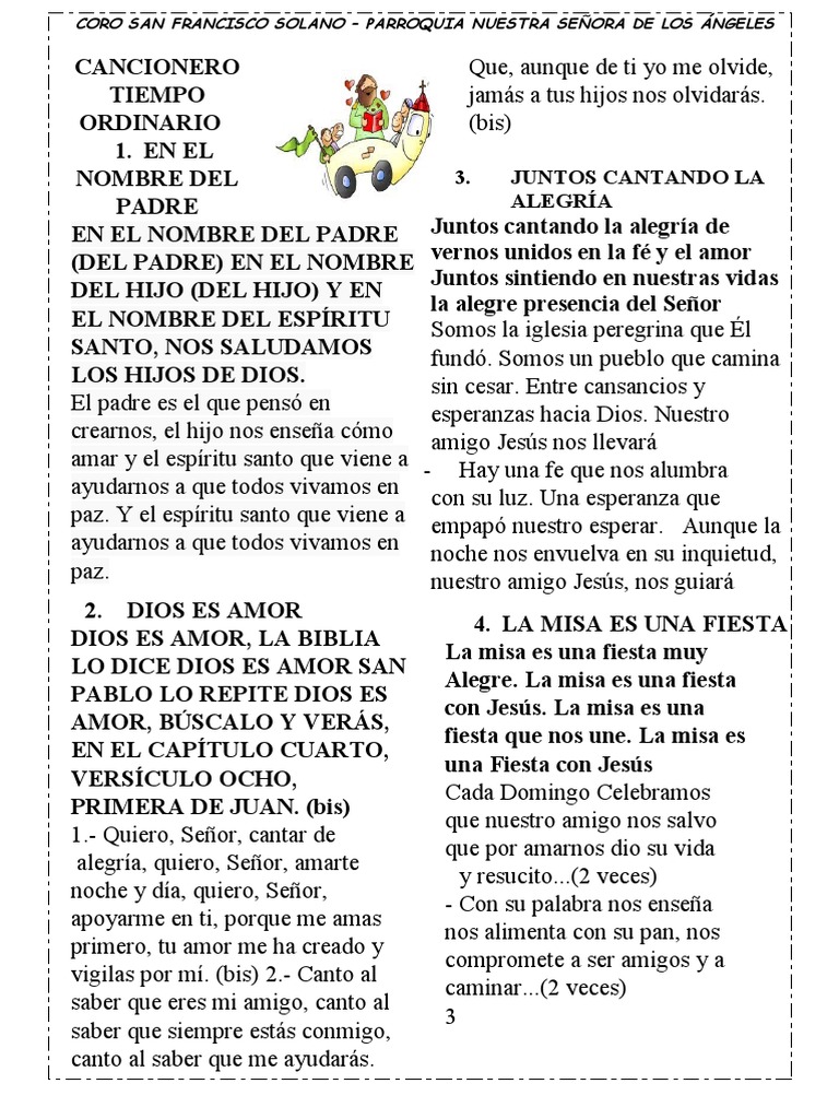 Cancionero Tiempo Ordinario I | PDF | Cristo (título) | Amor