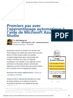 Apprentissage Automatique - Premiers Pas Avec Microsoft Azure ML Studio