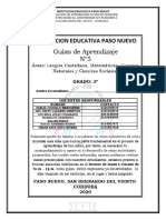 Grado 3º Guia # 5 Español, Matematica, C. Naturales y C. Sociales