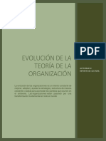 Resumen de Lectura Evolucion de Las Teórias de Las Organizaciones Moyra An Pedroza Morales