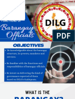 Key Functions and Responsibilities of The Barangay