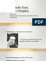 Menulis Esai, Jalan Ninjaku - Semnas Kepenulisan Esai, Hmps PPKN Uad, 31 Oktober 2021