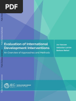 Evaluation of International Development Interventions An Overview of Approaches and Methods