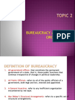 Topic 2-Bureaucracy & Public Orgn.