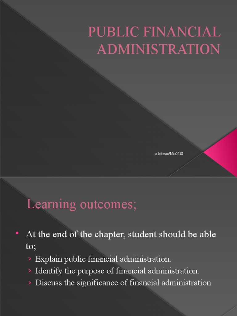 Overview of Public Financial Administration | PDF | Budget | Taxes