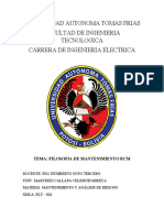 Universidad Autonoma Tomas Frias Facultad de Ingenieria Tecnologica Carrera de Ingenieria Electrica