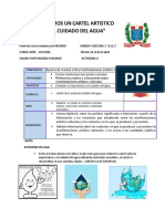 Cuidado del agua en cartel artístico de menos de