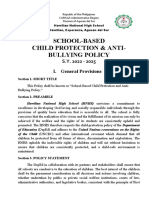 School-Based Child Protection & Anti-Bullying Policy: S.Y. 2022 - 2025 I. General Provisions