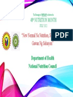 New Normal Na Nutrition, Sama-Samang Gawan NG Solusyon