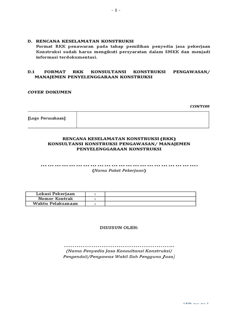 Rencana Keselamatan Konstruksi RKK | PDF | Komputer | Teknologi & Rekayasa