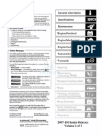 Honda Odyssey. 2007-10 Factory Service Manual. Volume 1 (PDFDrive) - 2