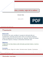 Derivadas Parciales y Regla de La Cadena.