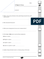 Science Assessment Year 5: Paper A: Forces Measuring Forces