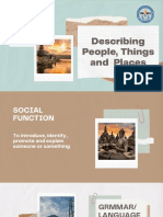 Describing People, Things and Historical Places