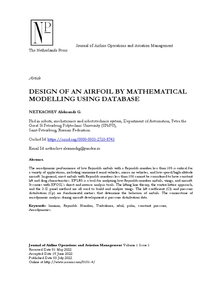 Airfoil Design for UAVs and MAVs | PDF | Lift (Force) | Drag (Physics)