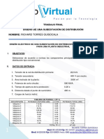 Trabajo Final - Diseño de Una Subestación de Distribución (RICHARD TORRES)