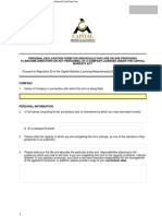 Directors and Key Personnel Fit and Proper Form - Amended