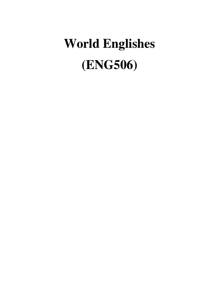 Understanding World Englishes and Globalization | PDF | English ...