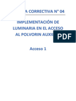 Implementación de Luminaria en El Acceso Al Polvorin