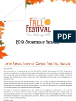 Fall Festival Sponsorship Packages