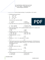 Latihan SOAL PAS Matematika Kelas 7 Kuri