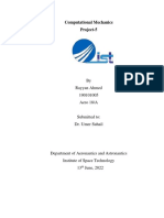 Computational Mechanics Project-5: by Rayyan Ahmed 190101005 Aero 18/A