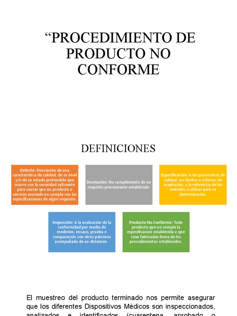 Producto No Conforme | PDF | Calidad (comercial)