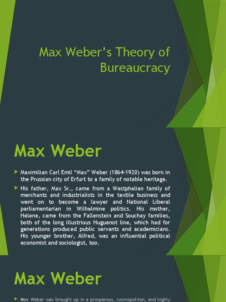 Max Webers Theory of Bureaucracy | PDF | Bureaucracy | Max Weber