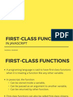 First-Class Functions in Javascript