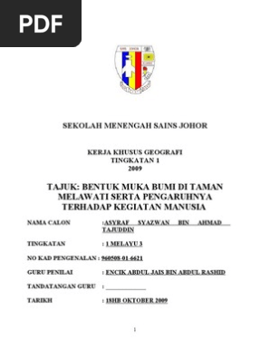 Kerja Kursus Geografi Tingkatan 2 Pdf