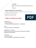 Steps in Planning Your IELTS Essay